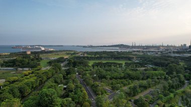 Marina Körfezi, Singapur - 13 Temmuz 2022: Singapur Tarihi Binalar ve Turist Çekimleri
