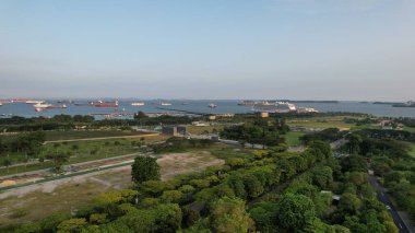 Marina Körfezi, Singapur - 13 Temmuz 2022: Singapur Tarihi Binalar ve Turist Çekimleri