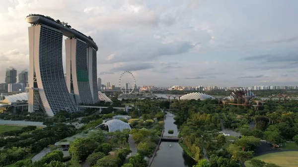 Marina Bay Singapore July 2022 Landmark Buildings Tourist Attractions Singapore — 图库照片