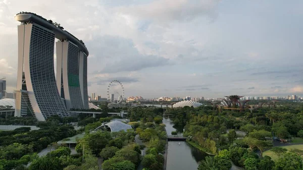 Marina Bay Singapore July 2022 Landmark Buildings Tourist Attractions Singapore — Fotografia de Stock