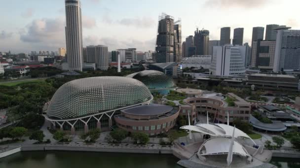 Marina Bay Singapur Července 2022 Landmark Buildings Tourist Attractions Singapore — Stock video