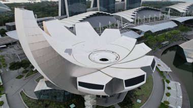 Marina Bay, Singapore - July 13, 2022: The Landmark Buildings and Tourist Attractions of Singapore
