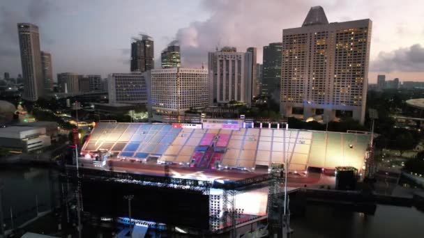 Marina Bay Singapore July 2022 Landmark Buildings Tourist Attractions Singapore — Vídeos de Stock