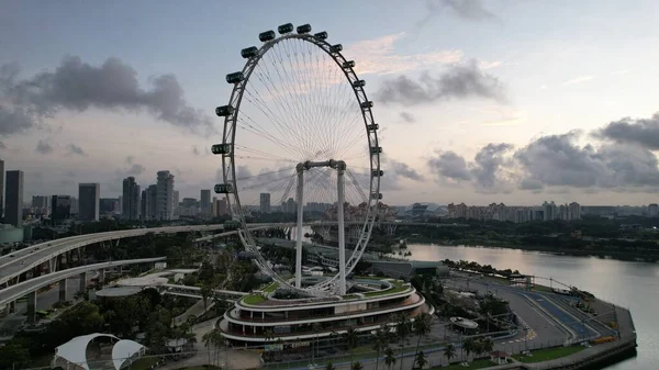 Marina Bay Singapore July 2022 Landmark Buildings Tourist Attractions Singapore — стокове фото