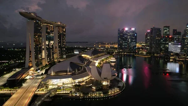 Marina Bay Singapore Juli 2022 Bezienswaardige Gebouwen Toeristische Attracties Van — Stockfoto