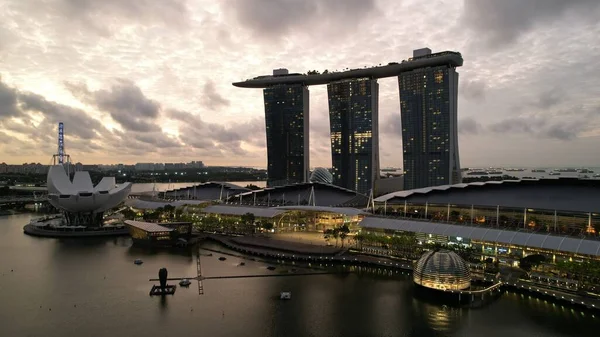 Marina Bay Singapur Července 2022 Landmark Buildings Tourist Attractions Singapore — Stock fotografie