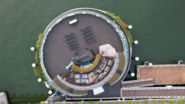 Marina Körfezi, Singapur - 13 Temmuz 2022: Singapur Tarihi Binalar ve Turist Çekimleri