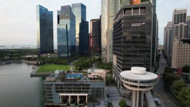 Marina Bay, Singapore - July 13, 2022: The Landmark Buildings and Tourist Attractions of Singapore