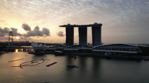 Marina Bay Singapore July 2022 Landmark Buildings Tourist Attractions Singapore — Video