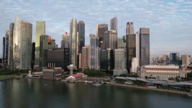 Marina Körfezi, Singapur - 13 Temmuz 2022: Singapur Tarihi Binalar ve Turist Çekimleri