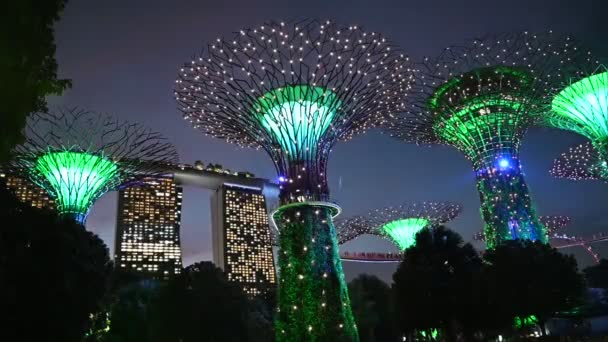 Marina Bay Singapore July 2022 Landmark Buildings Tourist Attractions Singapore — Αρχείο Βίντεο