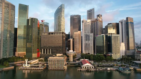 Marina Bay Singapore Juli 2022 Bezienswaardige Gebouwen Toeristische Attracties Van — Stockfoto