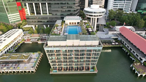 Marina Bay Singapore Juli 2022 Bezienswaardige Gebouwen Toeristische Attracties Van — Stockfoto