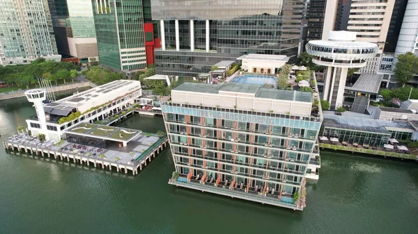 Marina Bay Singapore July 2022 Landmark Buildings Tourist Attractions Singapore — стокове фото