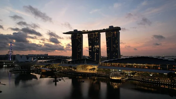 Marina Bay Singapore July 2022 Landmark Buildings Tourist Attractions Singapore —  Fotos de Stock