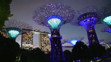Marina Körfezi, Singapur - 13 Temmuz 2022: Singapur Tarihi Binalar ve Turist Çekimleri