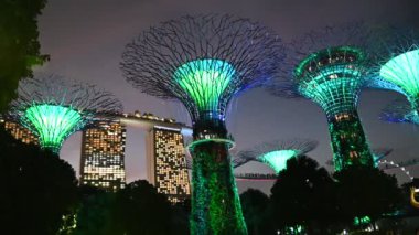 Marina Körfezi, Singapur - 13 Temmuz 2022: Singapur Tarihi Binalar ve Turist Çekimleri