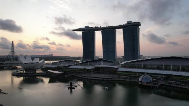 Marina Bay Singapore July 2022 Landmark Buildings Tourist Attractions Singapore — Video