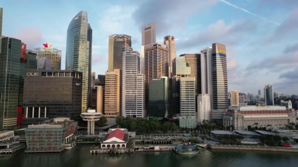 Marina Bay Singapur Července 2022 Landmark Buildings Tourist Attractions Singapore — Stock video