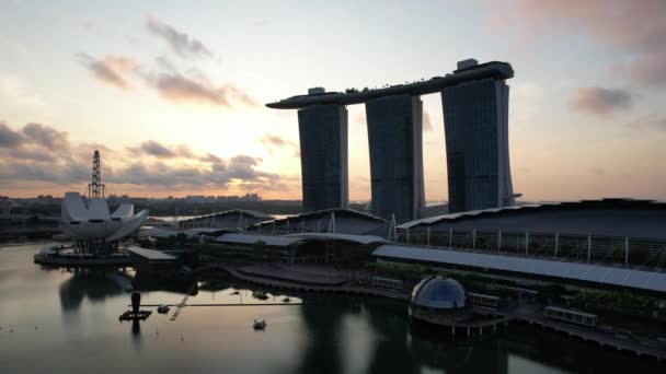 Marina Bay Singapore July 2022 Landmark Buildings Tourist Attractions Singapore – Stock-video