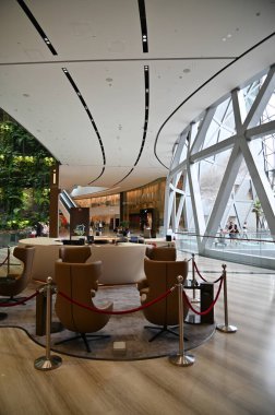 Changi, Singapur - 13 Temmuz 2022: Changi Havalimanı Modern Peyzajları