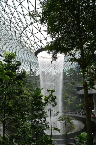 Changi Singapur Lipca 2022 Nowoczesne Krajobrazy Lotniska Changi — Zdjęcie stockowe