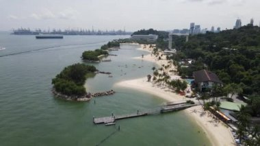 Marina Körfezi, Singapur - 13 Temmuz 2022: Singapur Tarihi Binalar ve Turist Çekimleri