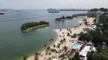 Marina Körfezi, Singapur - 13 Temmuz 2022: Singapur Tarihi Binalar ve Turist Çekimleri