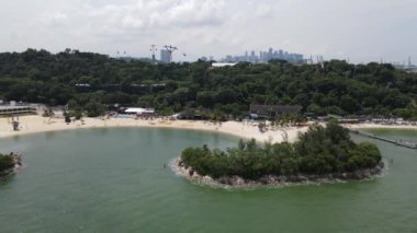 Marina Körfezi, Singapur - 13 Temmuz 2022: Singapur Tarihi Binalar ve Turist Çekimleri