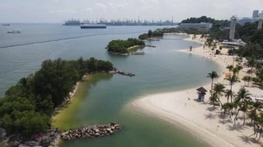Marina Bay, Singapore - July 13, 2022: The Landmark Buildings and Tourist Attractions of Singapore