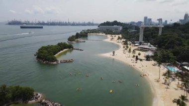 Marina Körfezi, Singapur - 13 Temmuz 2022: Singapur Tarihi Binalar ve Turist Çekimleri