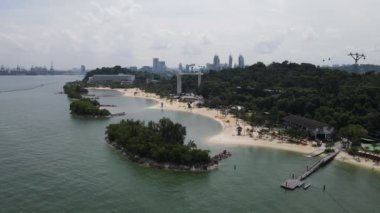 Marina Körfezi, Singapur - 13 Temmuz 2022: Singapur Tarihi Binalar ve Turist Çekimleri