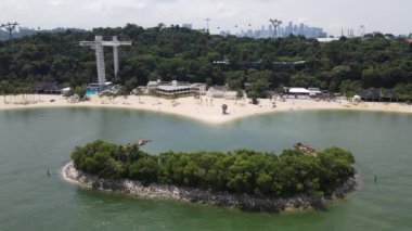 Marina Bay, Singapore - July 13, 2022: The Landmark Buildings and Tourist Attractions of Singapore