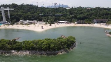 Marina Bay, Singapore - July 13, 2022: The Landmark Buildings and Tourist Attractions of Singapore