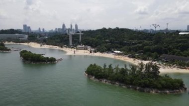Marina Bay, Singapore - July 13, 2022: The Landmark Buildings and Tourist Attractions of Singapore