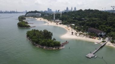 Marina Körfezi, Singapur - 13 Temmuz 2022: Singapur Tarihi Binalar ve Turist Çekimleri