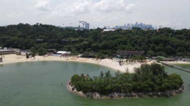Marina Bay, Singapore - July 13, 2022: The Landmark Buildings and Tourist Attractions of Singapore