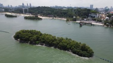 Sentosa, Singapur - 14 Temmuz 2022: Sentosa Adası Tarihi Binalar ve Turist Çekimleri, Singapur