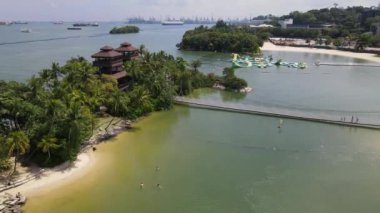 Sentosa, Singapore - July 14, 2022: The Landmark Buildings and Tourist Attractions of Sentosa Island, Singapore
