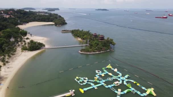 Sentosa Singapore July 2022 Landmark Buildings Tourist Attractions Sentosa Island — 图库视频影像