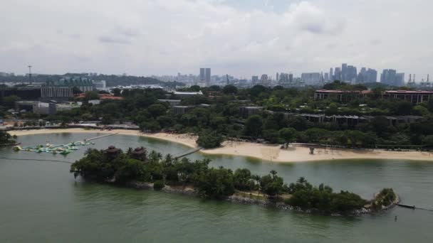 Sentosa Singapore July 2022 Landmark Buildings Tourist Attractions Sentosa Island — Stock video
