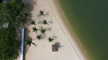 Sentosa, Singapur - 14 Temmuz 2022: Sentosa Adası Tarihi Binalar ve Turist Çekimleri, Singapur