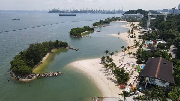 Sentosa Singapur Temmuz 2022 Sentosa Adası Tarihi Binalar Turist Çekimleri — Stok fotoğraf