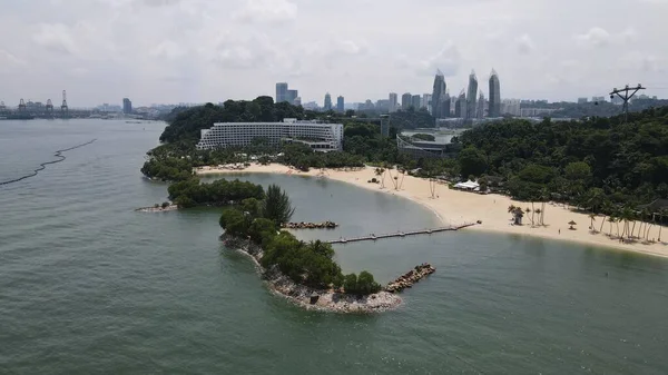 Sentosa Singapur Temmuz 2022 Sentosa Adası Tarihi Binalar Turist Çekimleri — Stok fotoğraf