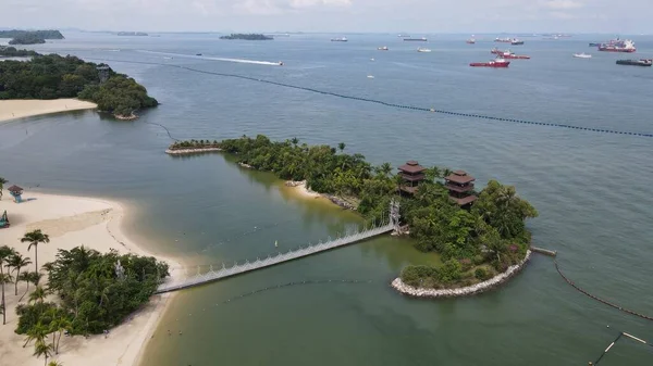 Sentosa Singapur Temmuz 2022 Sentosa Adası Tarihi Binalar Turist Çekimleri — Stok fotoğraf