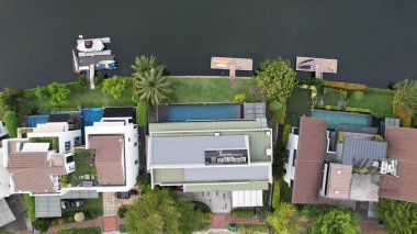 Sentosa, Singapur - 14 Temmuz 2022: Sentosa Adası Tarihi Binalar ve Turist Çekimleri, Singapur