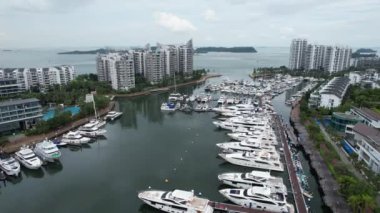 Sentosa, Singapur - 14 Temmuz 2022: Sentosa Adası Tarihi Binalar ve Turist Çekimleri, Singapur