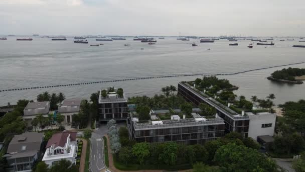 Sentosa Singapur Temmuz 2022 Sentosa Adası Tarihi Binalar Turist Çekimleri — Stok video