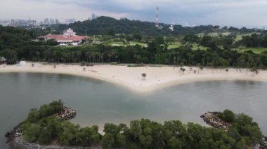 Sentosa, Singapore - July 14, 2022: The Landmark Buildings and Tourist Attractions of Sentosa Island, Singapore