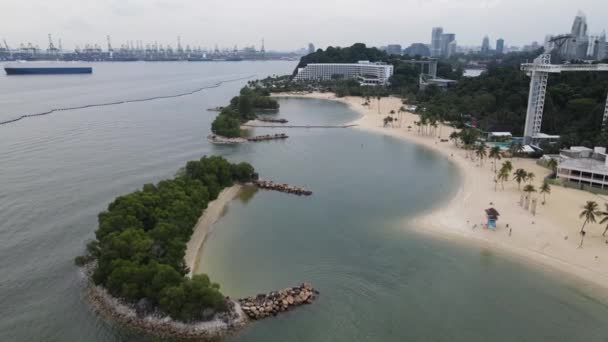 Sentosa Singapur Července 2022 Památkové Budovy Turistické Atrakce Ostrova Sentosa — Stock video
